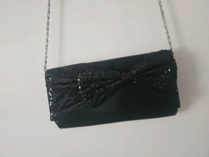 Pochette de soirée noeud à paillettes