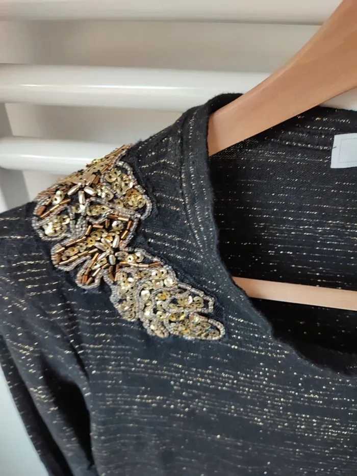 Pull maille fine doré S - photo numéro 7