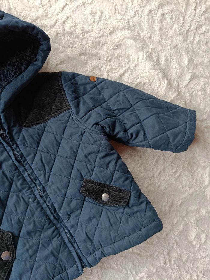 Manteau doudoune fourré avec capuche Garçon 12 mois Kiabi - photo numéro 4