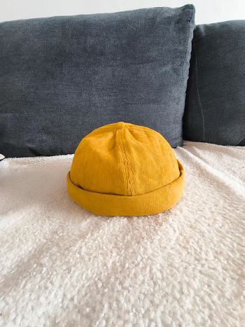 Bonnet marin Docker Miki en Velours Côtelé Jaune  Style Tendance