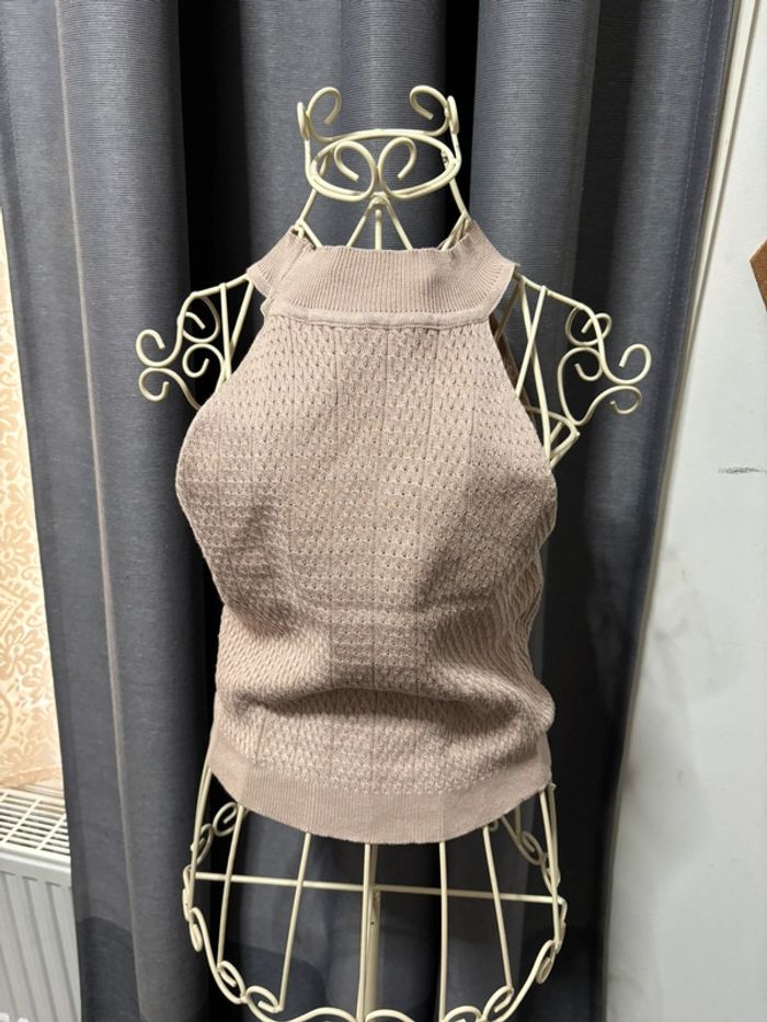Top beige ajusté – parfait pour l’été - taille S - photo numéro 2