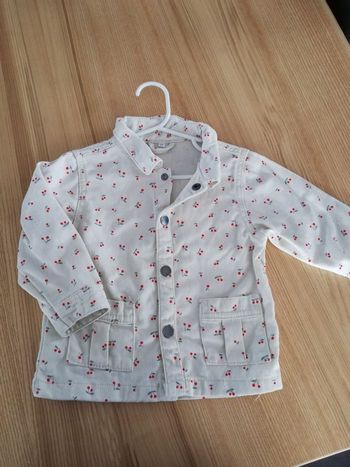 Veste jeans cerise