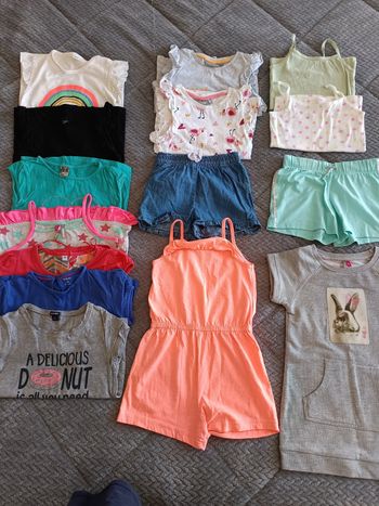 Lot vêtements été fille 34 ans 98/104 cm