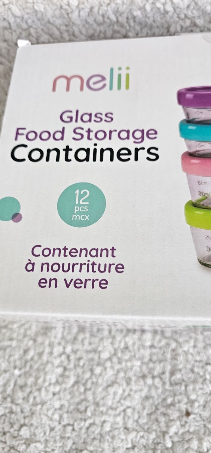 ​💎 Set de 12 Boîtes de Conservation en Verre - Melii (Neuf) - photo numéro 3