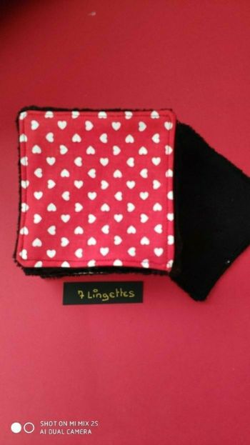 7 lingettes lavables, neuf.