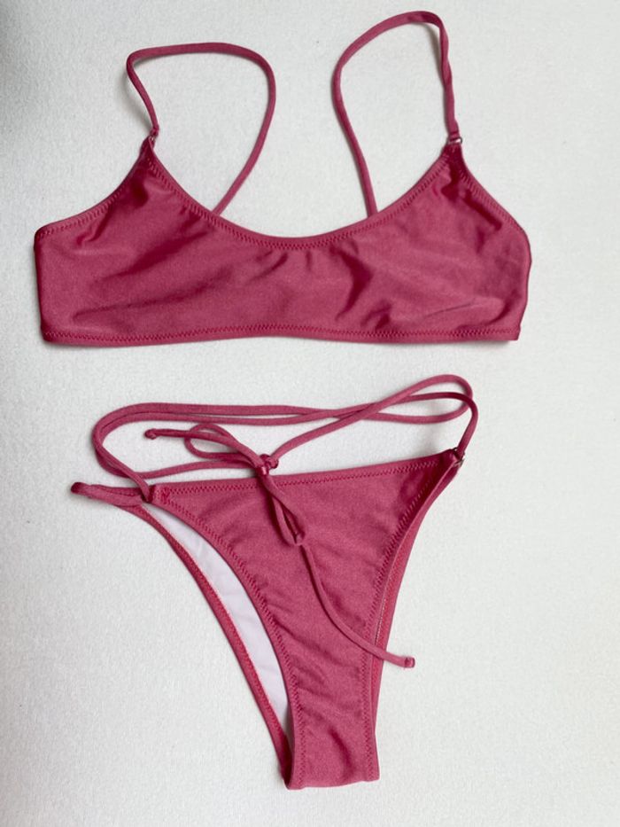 Maillot de bain deux pièces S rose