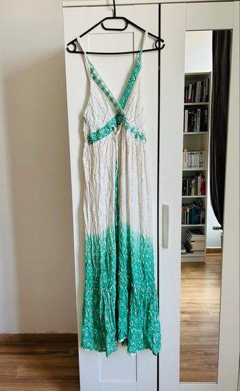 Robe longue d’été blanche à sequin Boutique Indépendante Taille Unique