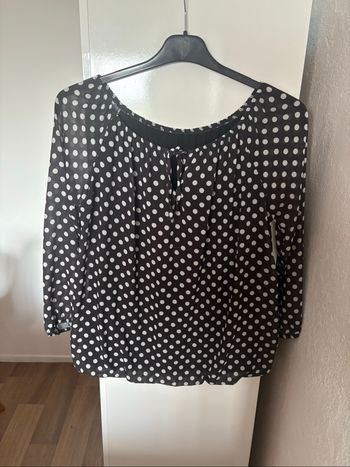 blouse à pois