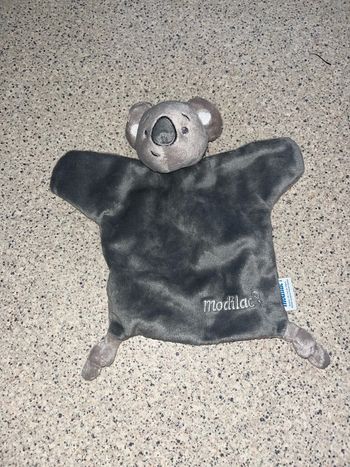 Doudou plat Koala gris blanc Modilac2