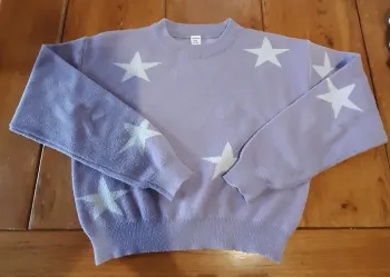 Pull fille à motif étoiles 11-12 ans