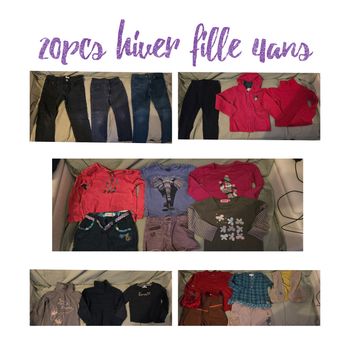 20pcs fille hiver 4ans