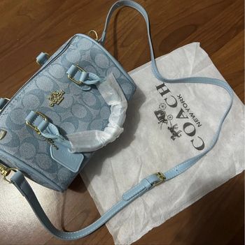 Sac à main coach bleu ciel