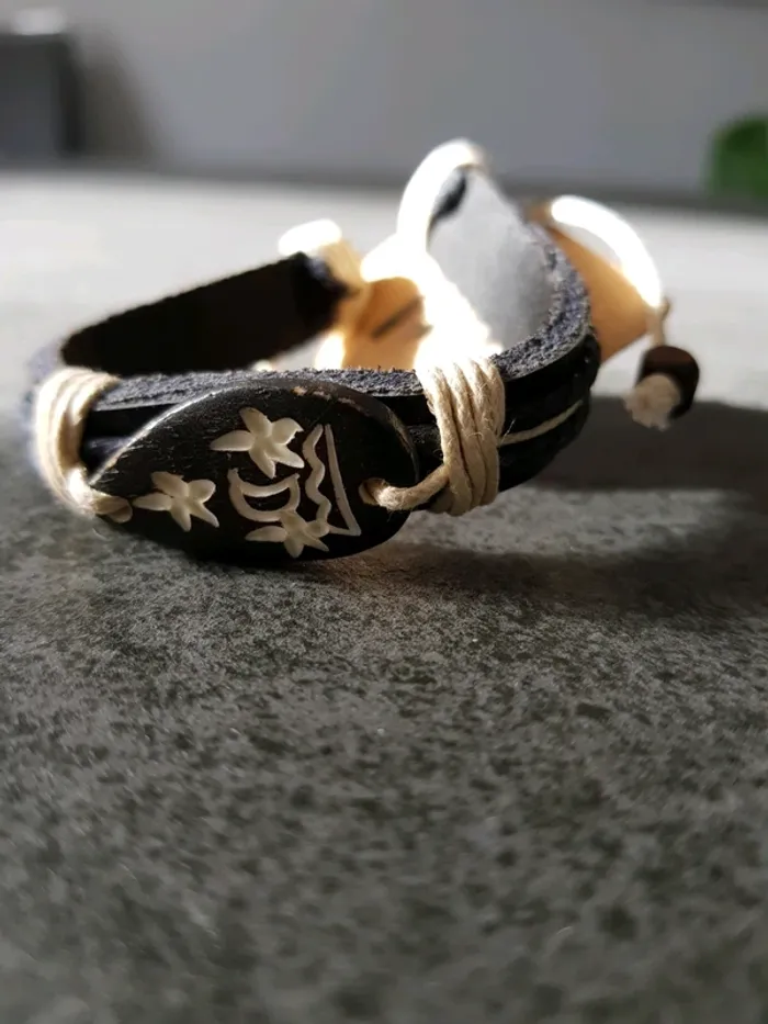 Bracelet cuir marron neuf - photo numéro 3