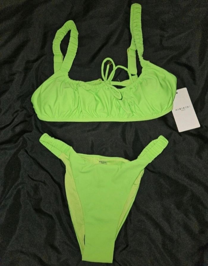 🌴 Maillot de Bain 2 Pièces - Vert Fluo - NEUF avec Étiquette 🌴 - photo numéro 2