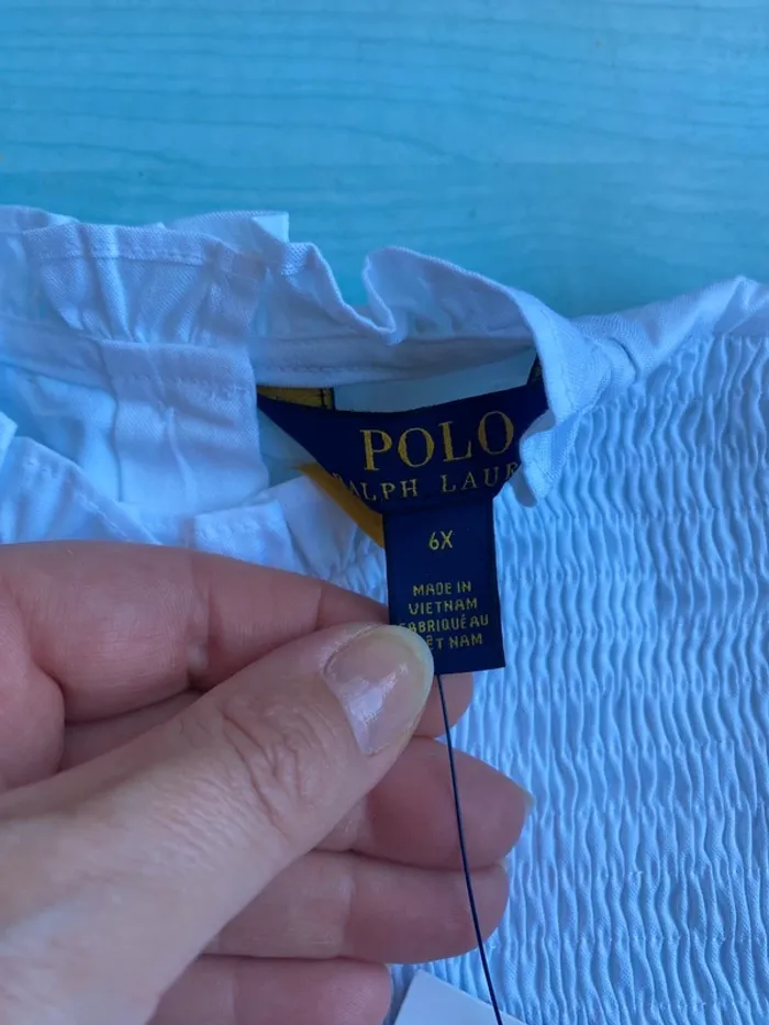 Top blanc fille Ralph Lauren 6X 124/128cm - photo numéro 3