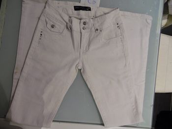 jeans blanc taille 36