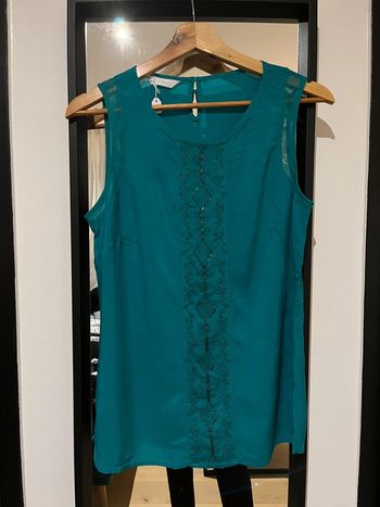 Top bleu turquoise/canard