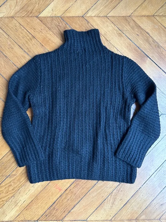 Superbe pull Gerard Darel, 50% laine, taille 3, noir - photo numéro 3