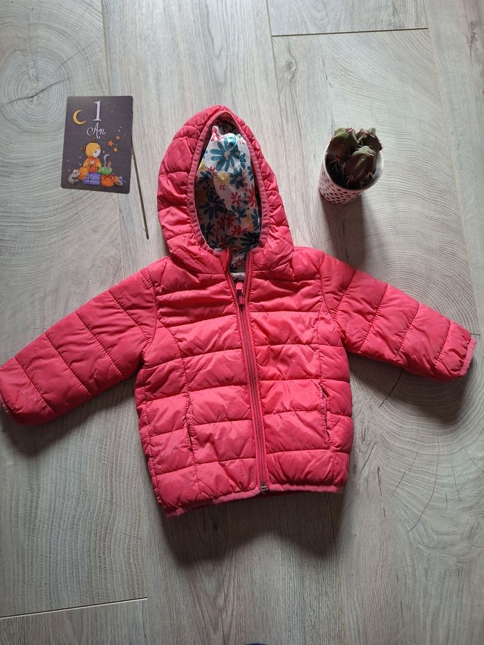 Manteau bébé fille 12 mois réversible - photo numéro 2