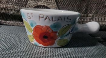 Caquelon décorées de fleurs (St palais) vintage