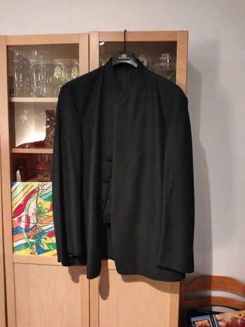 Costume noir devred col Mao