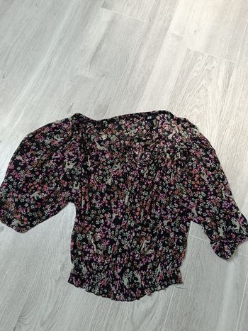 Blouse fleurie transparente Taille XS