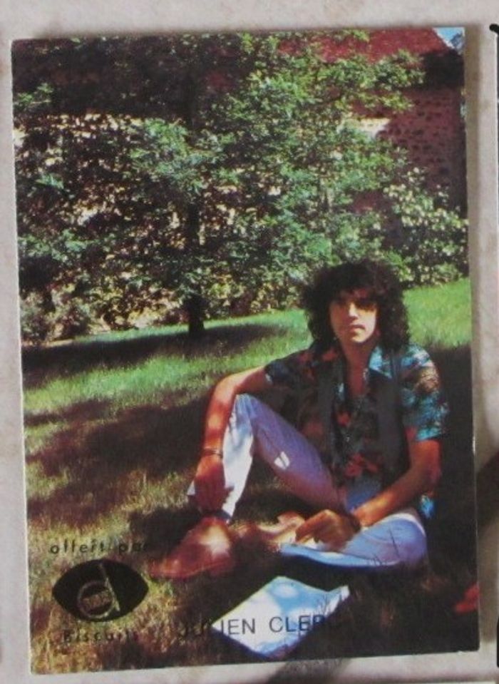 Carte de collection Julien Clerc 7 x 5 cm