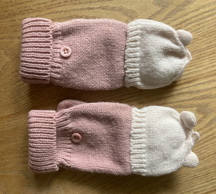 moufles/mitaines en maille fille 8/10 ans - photo numéro 6