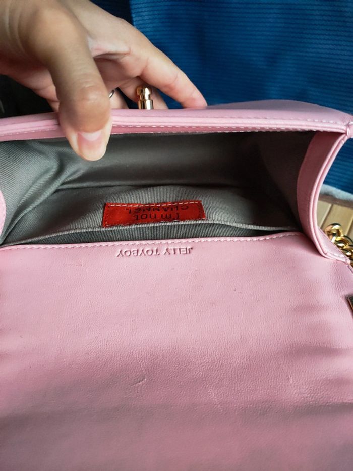 Sac à bandoulière soirée en Rose - photo numéro 4