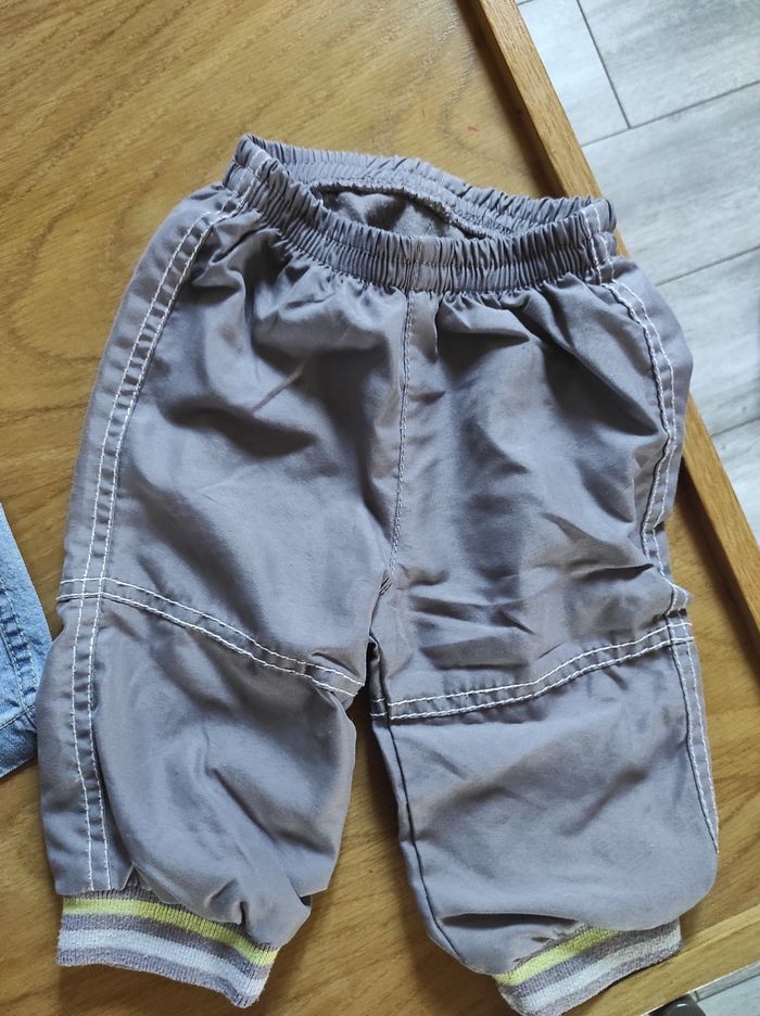 Lot de 3 pantalons et 1 salopette garçon 6 mois