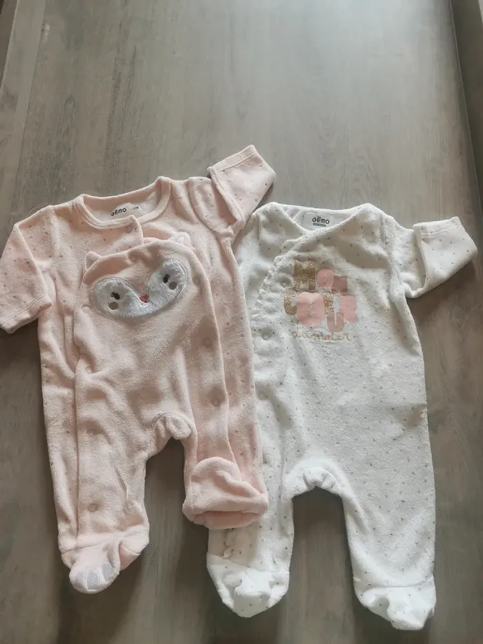 2 Pyjamas Naissance Bébé Fille Gémo