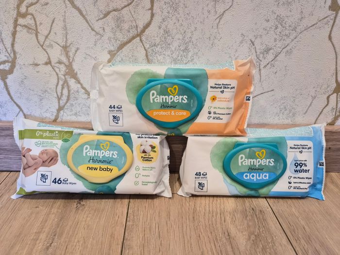 Lot de 3 pack de lingette Pampers Harmonie neuf