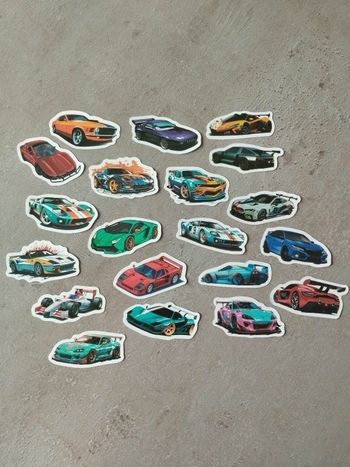 Lot X20  stickers autocollants voitures de luxes