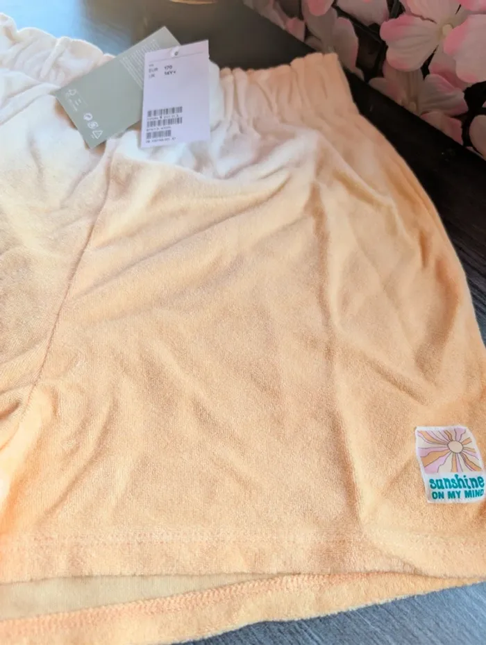 Short dip and dye - Orange et blanc - H&M. 15 ans - photo numéro 2