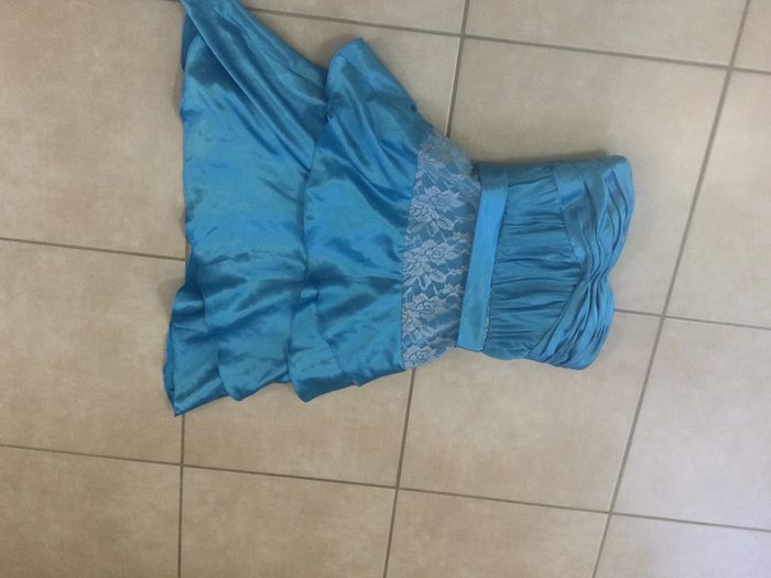 robe cocktail bustier bleu