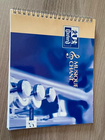Cahier de musique pour apprentissagesolfège
