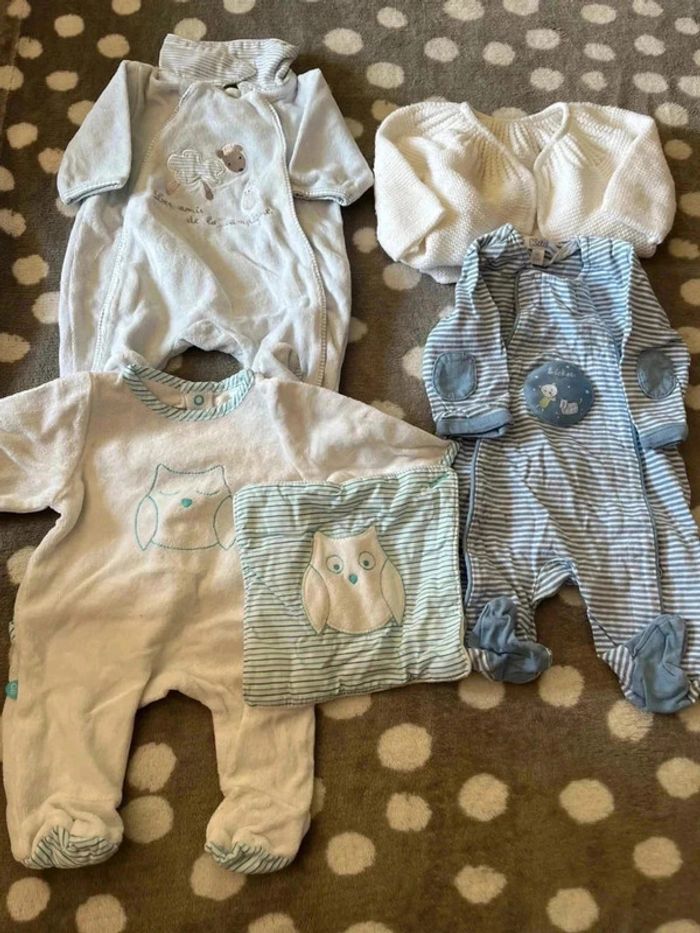 Lot naissance garçons taille 0, 10 pièces - photo numéro 2