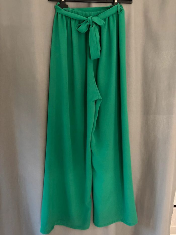 Pantalon fluide vert