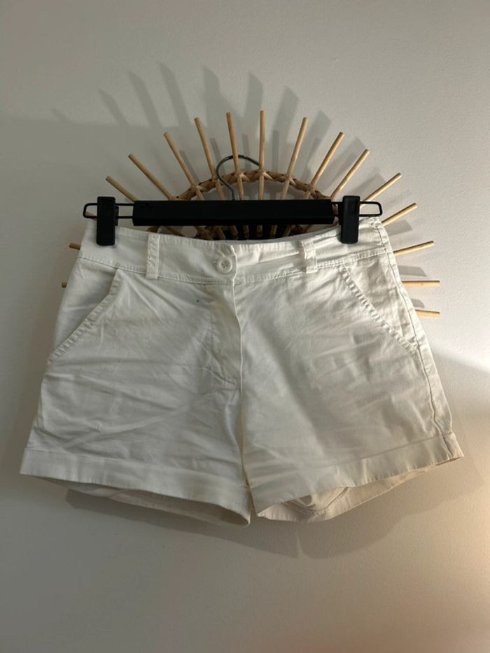 Short blanc en coton - photo numéro 3