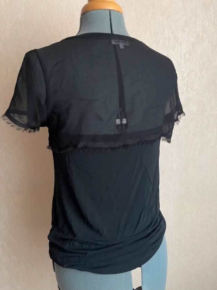 Top bi-matière fluide blouse t shirt 36