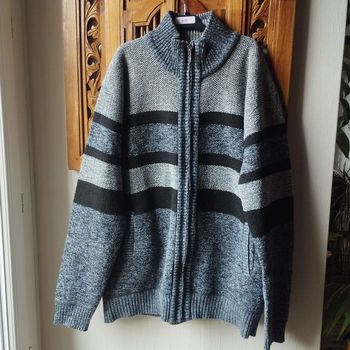 Gilet chaud homme col montant zippé XXXL