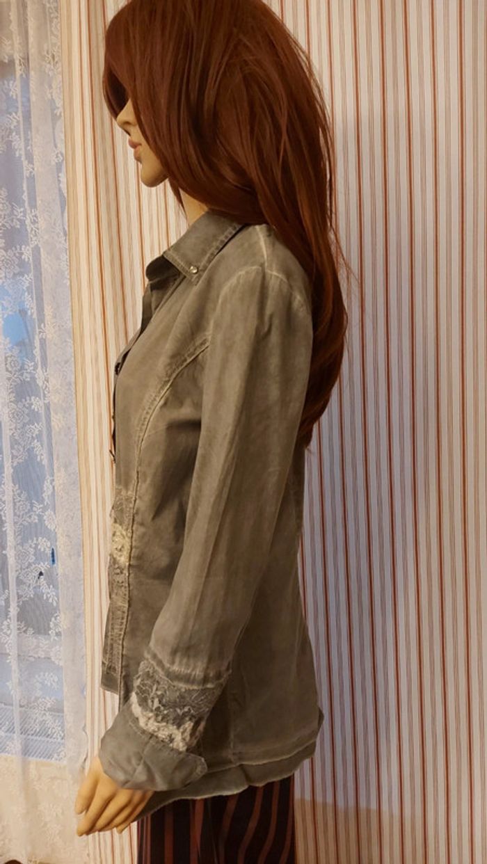 Chemise  chic gris Bottega t L - photo numéro 8