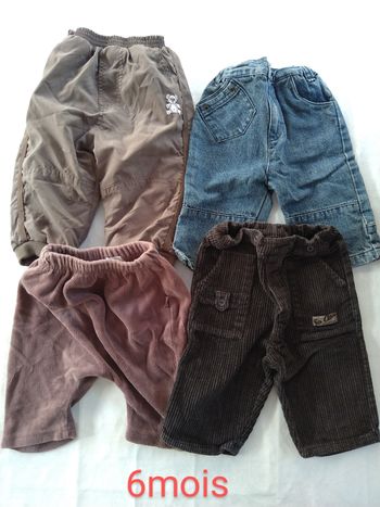 Lot 6 mois garçon pantalon