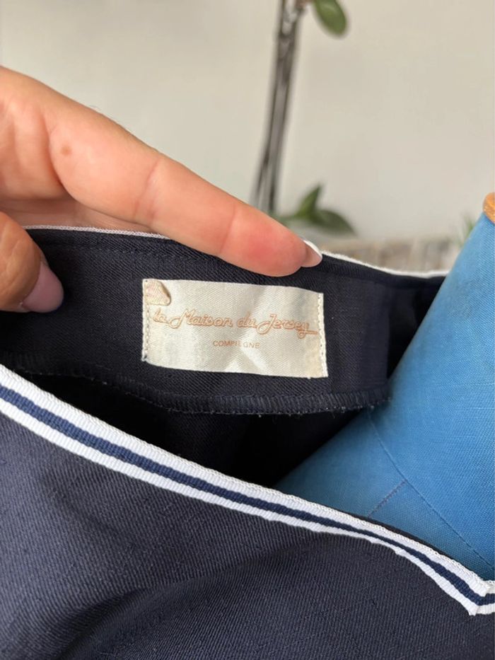 Blouse manche évasée - bleu marine - vintage des années 70 - taille 40/42 - - photo numéro 4