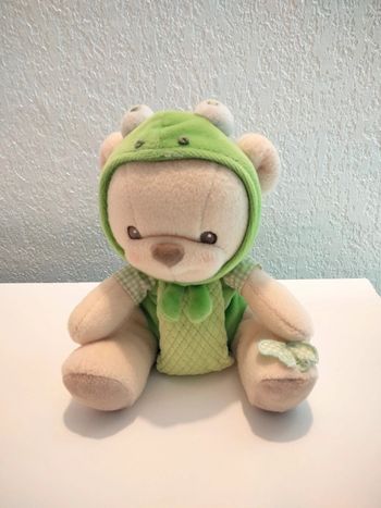 Ourson déguisement grenouille nature bearries