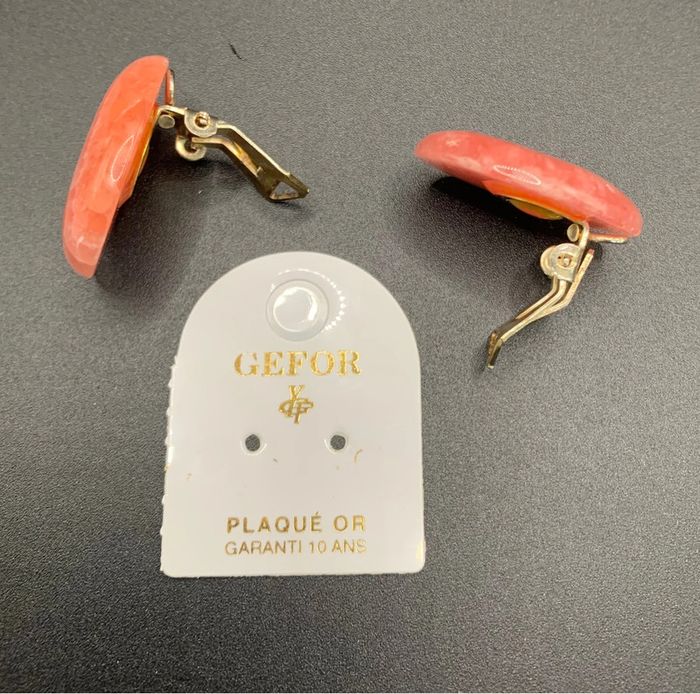 Clips d’oreilles Gefor plaqué or rose(260) - photo numéro 2