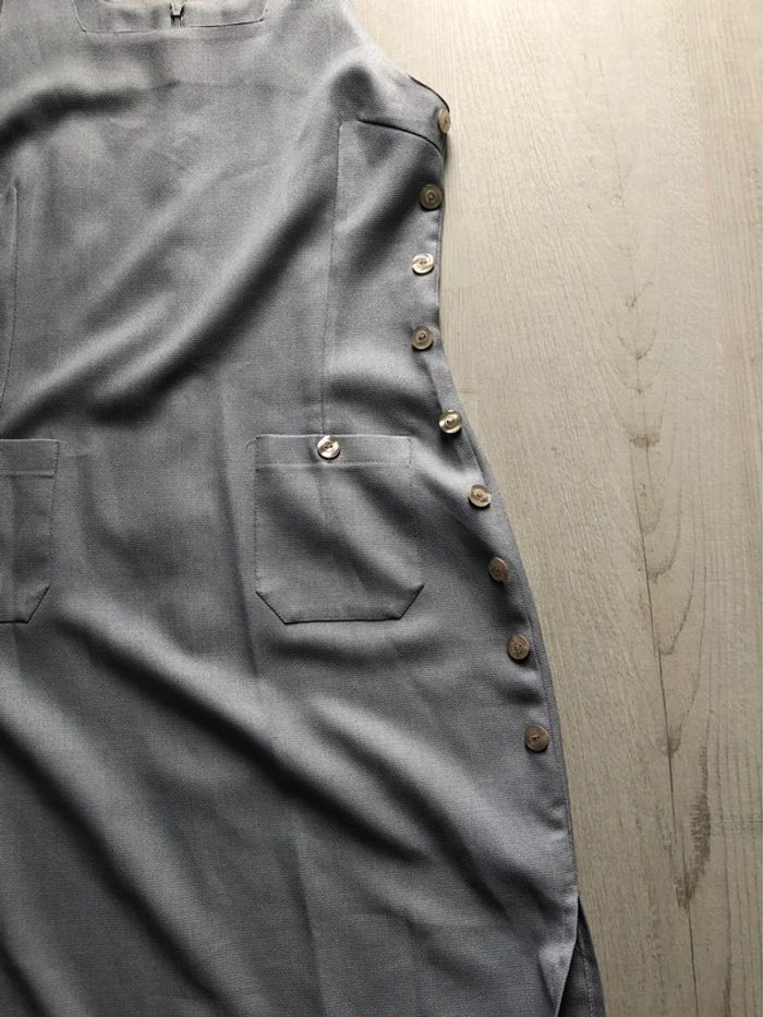 AN6- Ensemble robe longue + veste gris perle T 44-46 - photo numéro 10