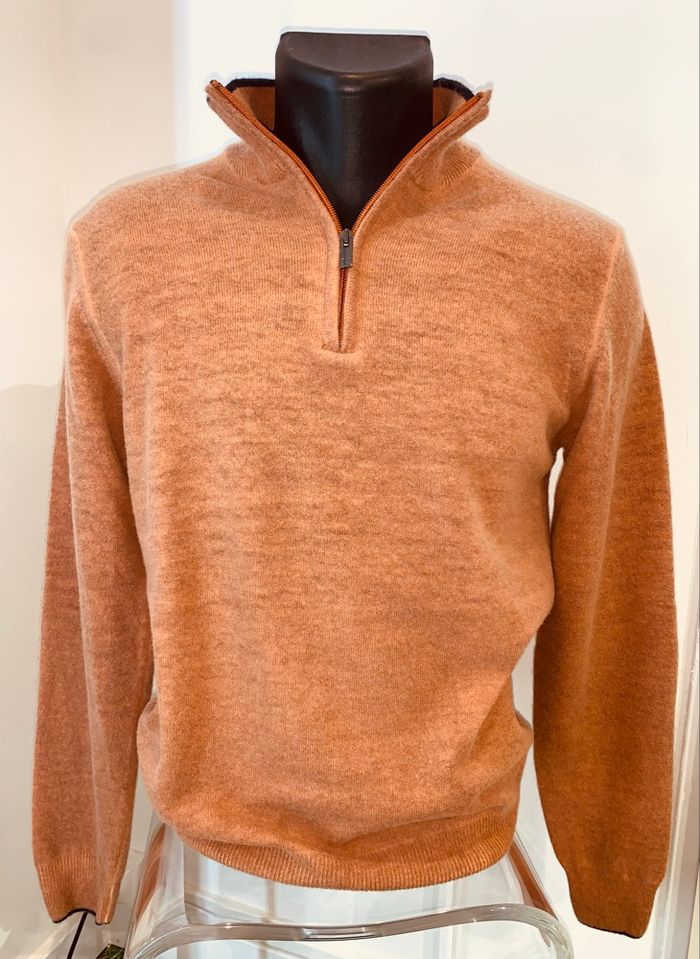 Pull col zippé laine Privati Firenze