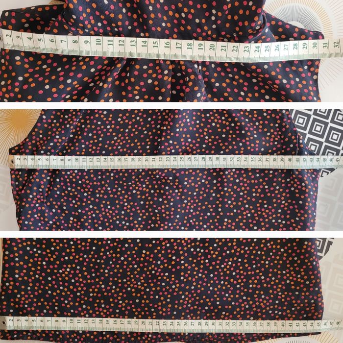 Maison 123 Blouse/Top T36-Epaules Dénudées & Col Lavallière-Effet Voile -Noir,Rouge&Orangé TBE - photo numéro 5