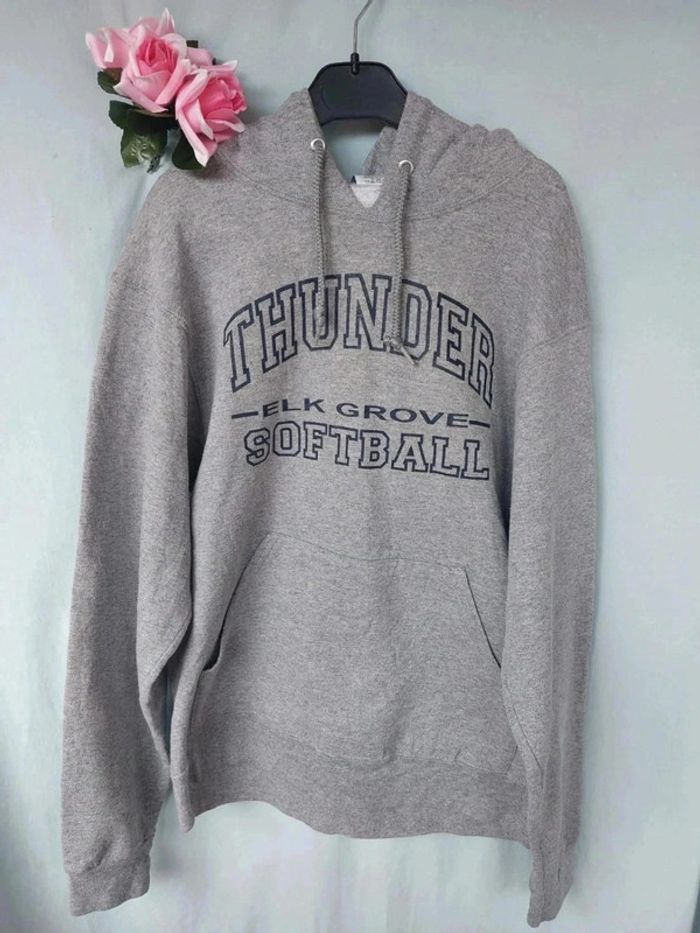 Sweat à capuche mixte Thunder Softball Taille S - photo numéro 2